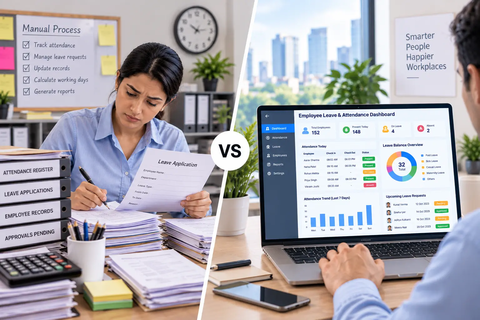 Manual vs Automated Leave and Attendance Management System